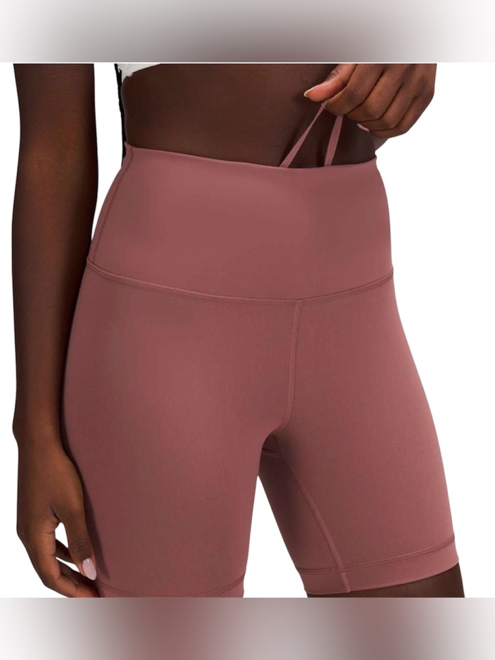 lululemon Wunder Train High-Rise 8in Biker Shorts Dusty Rose Size 0
